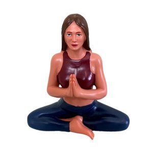 Yoga Figurine Statue Namaste Meditation Pose Girl Woman